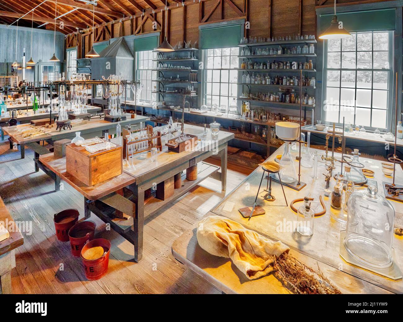 The Lab at the Edison and Ford Winter Estates in Fort Myers Florida USA Stock Photo