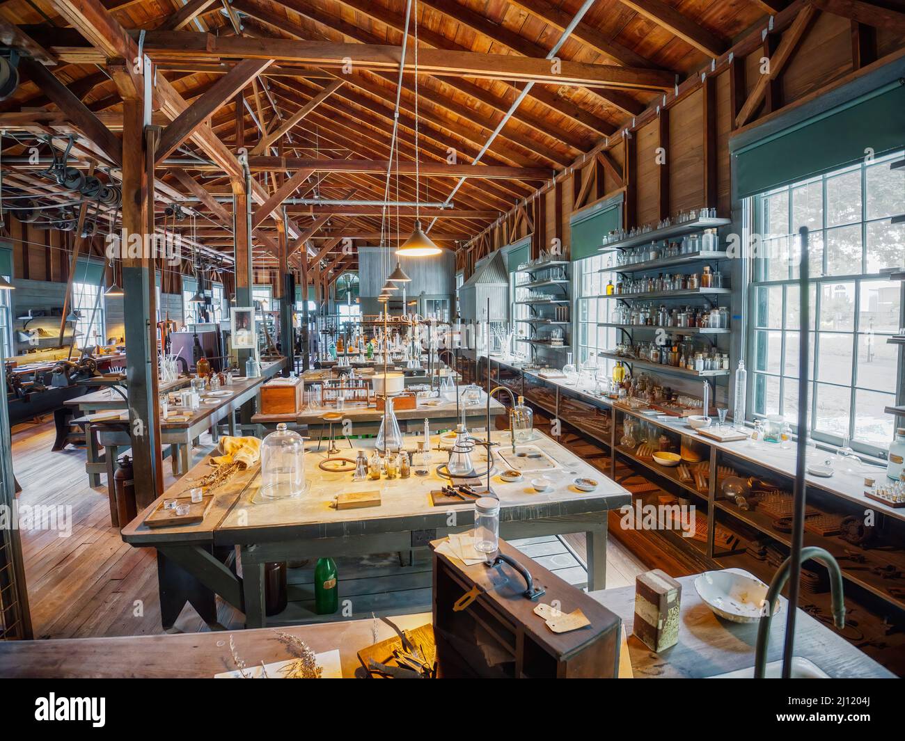 The Lab at the Edison and Ford Winter Estates in Fort Myers Florida USA Stock Photo