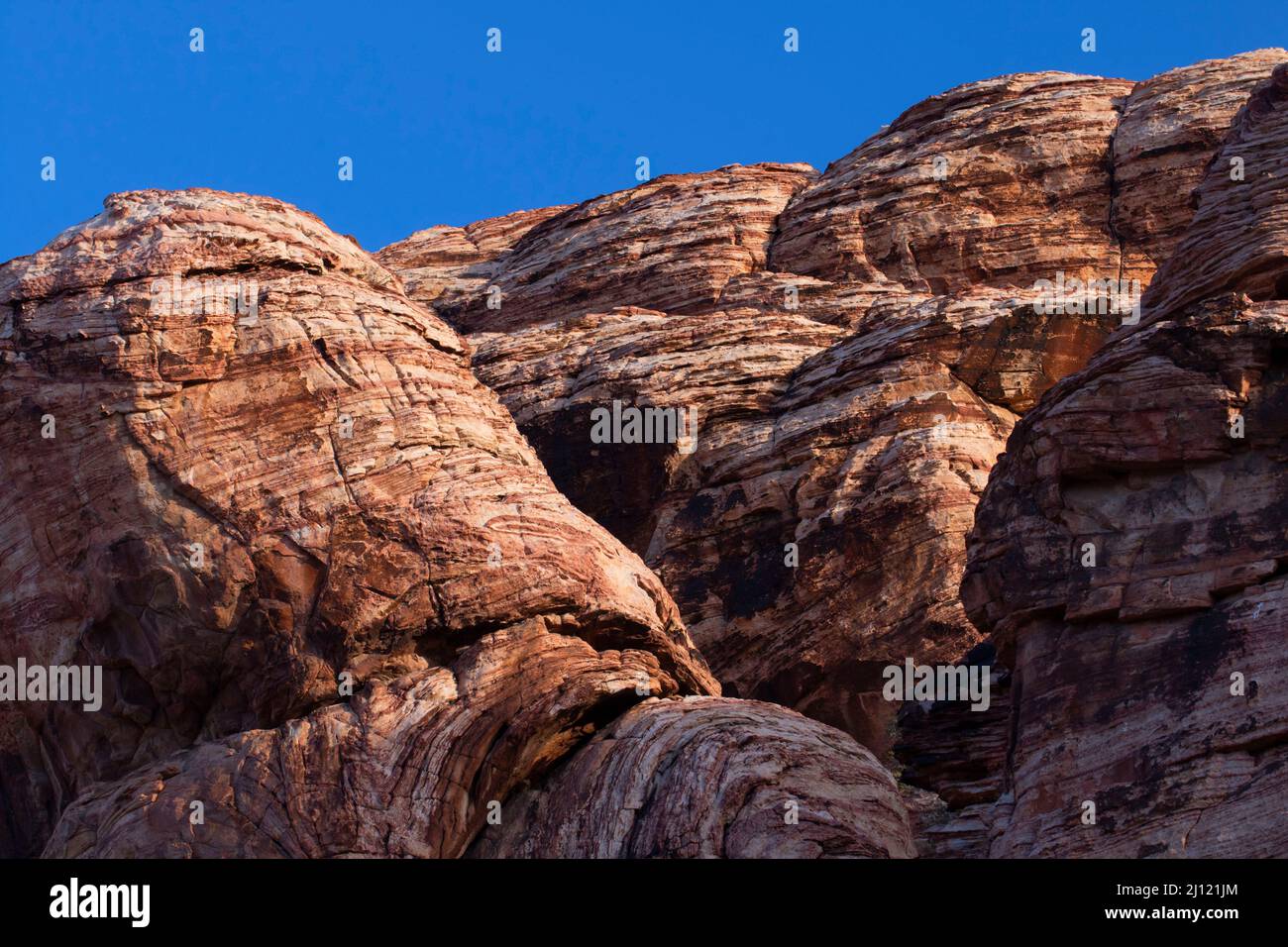 Sandstone outcrop at Calico Hills, Red Rock Canyon National Conservation Area, Nevada Stock Photo