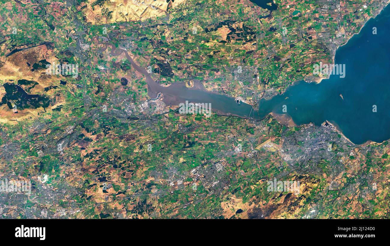 Aerial of Edinburgh, Scotland Stock Photo