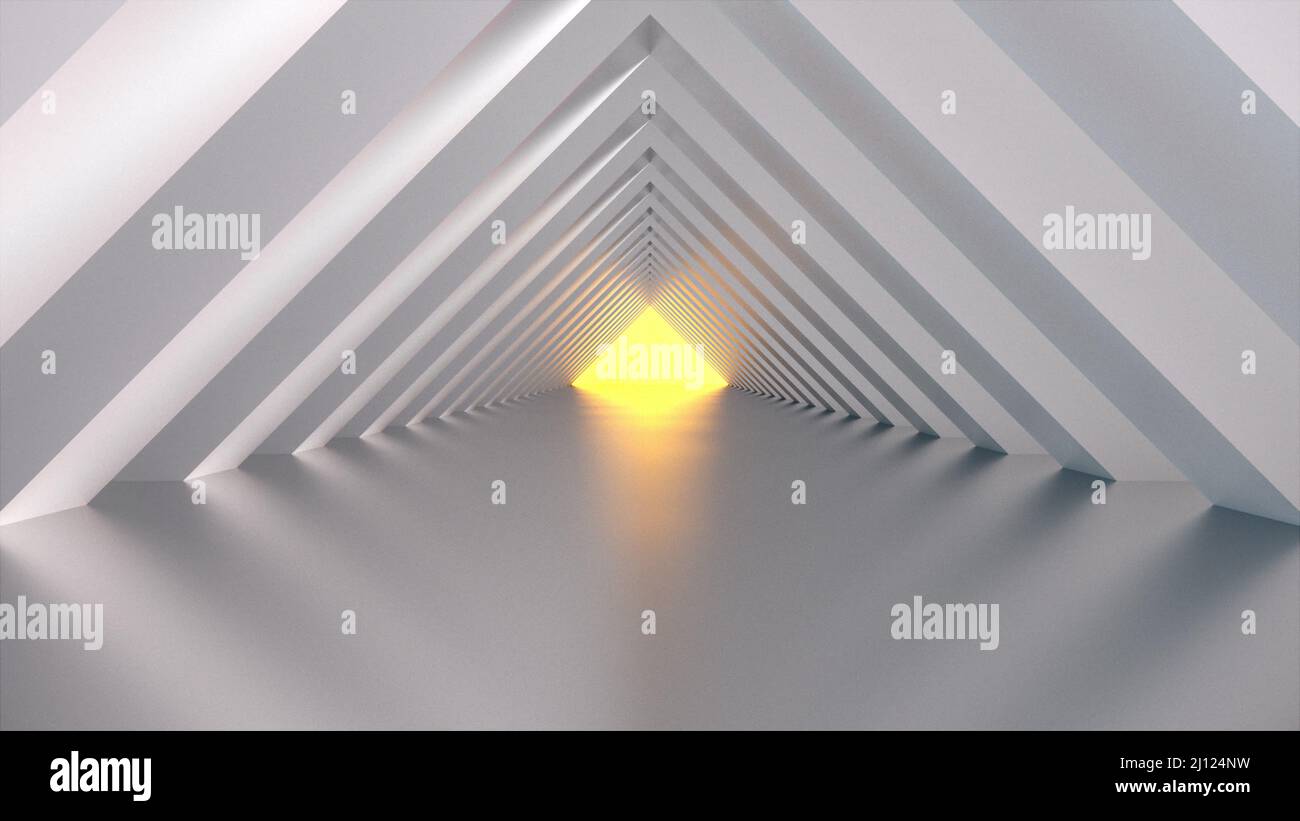 Futuristic tunnel. Computer generated 3d render Stock Photo - Alamy