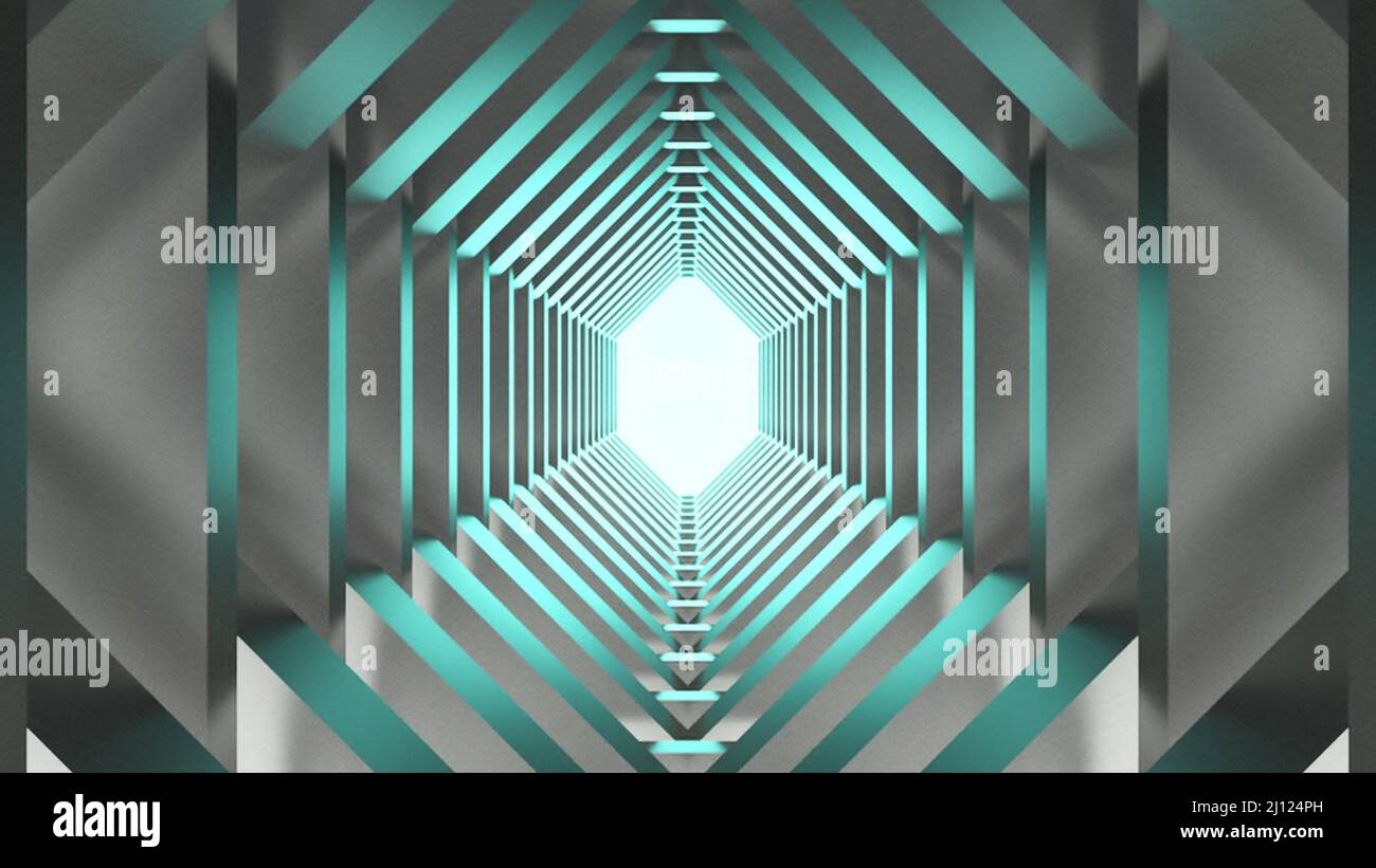 Futuristic tunnel. Computer generated 3d render Stock Photo - Alamy