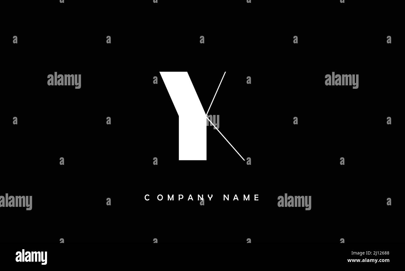 YK or ky alphabets Letters Logo Monogram Stock Vector
