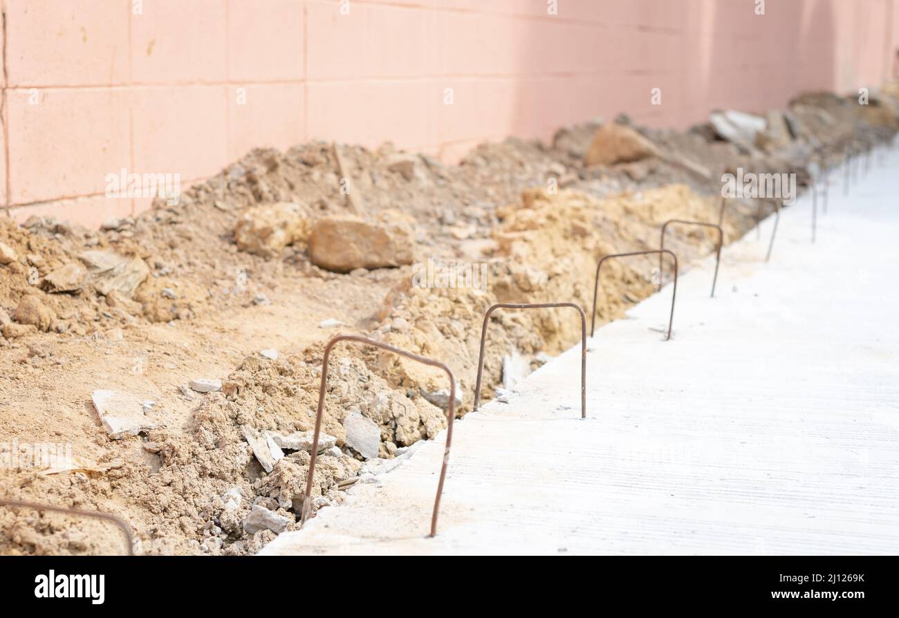 The role of wire for the construction site was preparing for work and ...