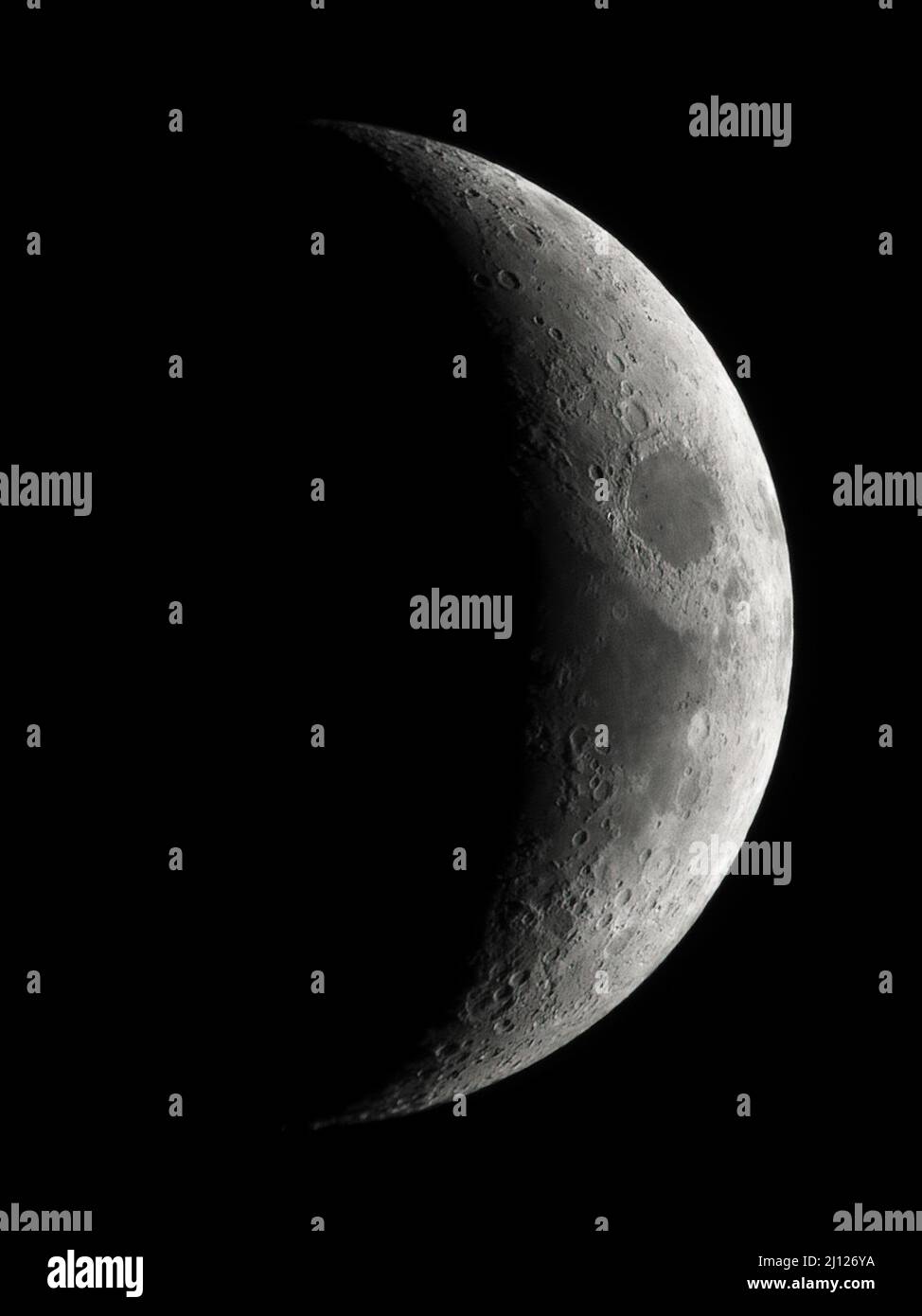 Waxing crescent moon Stock Photo Alamy