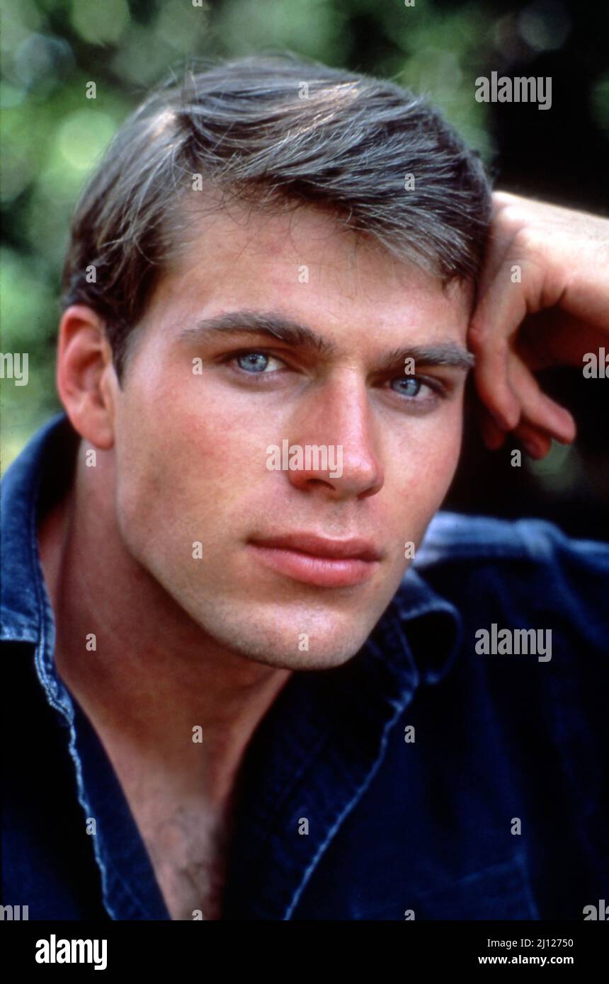 Portrait of actor Jon-Erik Hexum who tragically died in a self inflicted on-set accident with a stunt gun loaded with blanks. Stock Photo