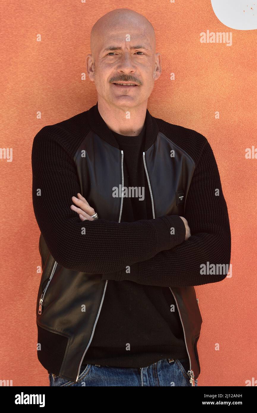 Italian actor Gian Marco Tognazzi attends I Cassamortari Photocall at Villa Agrippina Gran Melià Hotel in Rome, (Italy) .March 21th 2022 Stock Photo