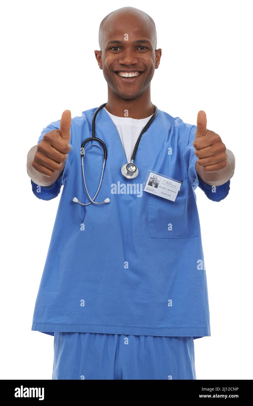African american doctor thumbs up hi-res stock photography and images ...