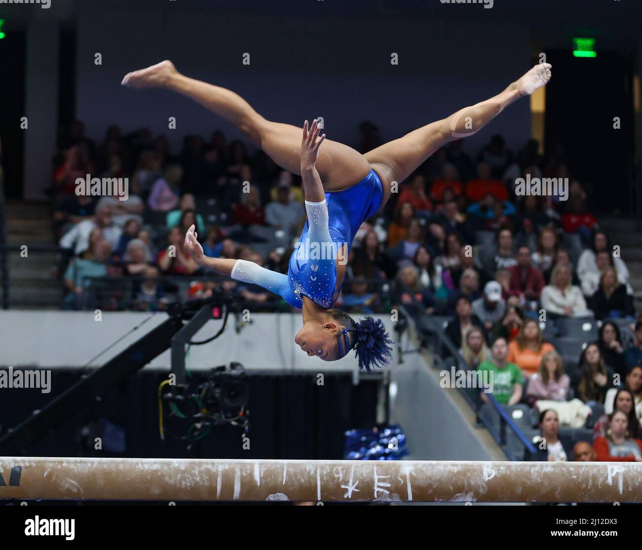 Birmingham Al Usa 19th Mar 2022 Florida S Trinity Thomas Does A Flip On The Balance Beam