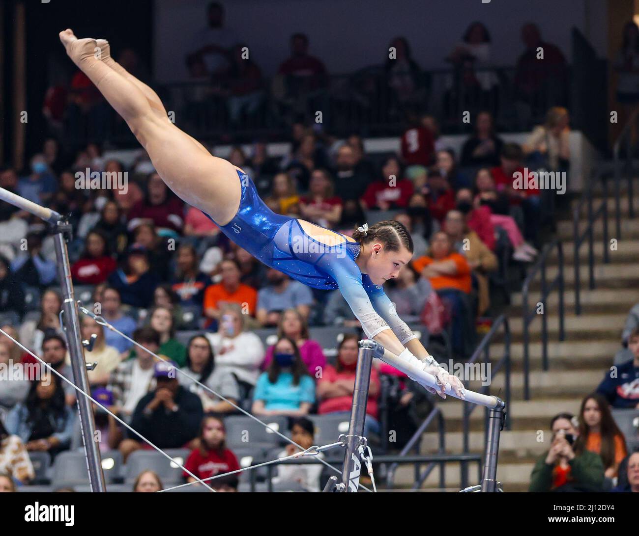 Birmingham, AL, USA. 19th Mar, 2022. Florida's Megan Skaggs performs on ...