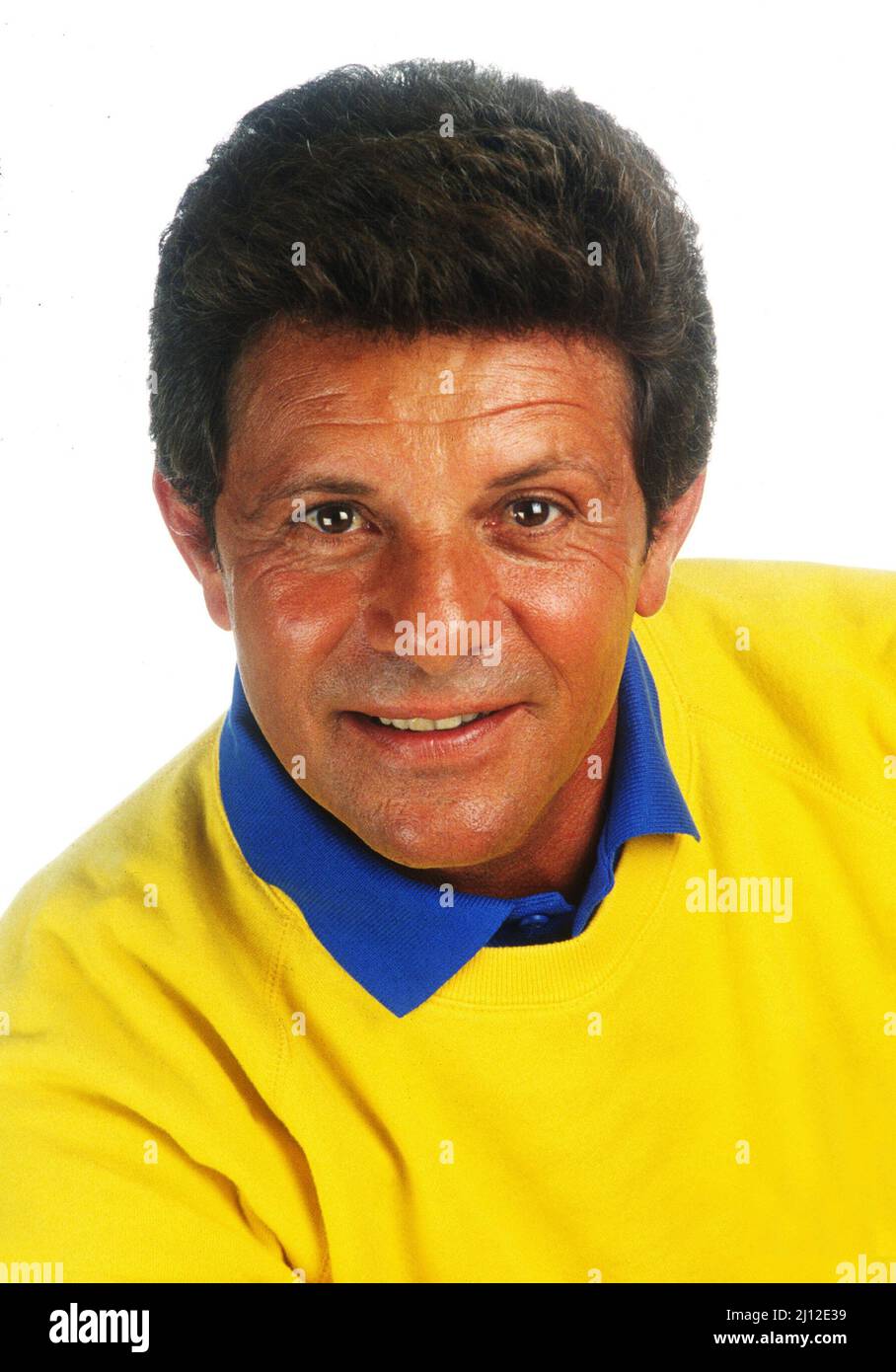 Frankie Avalon portrait session in studio in 1990 in California Credit