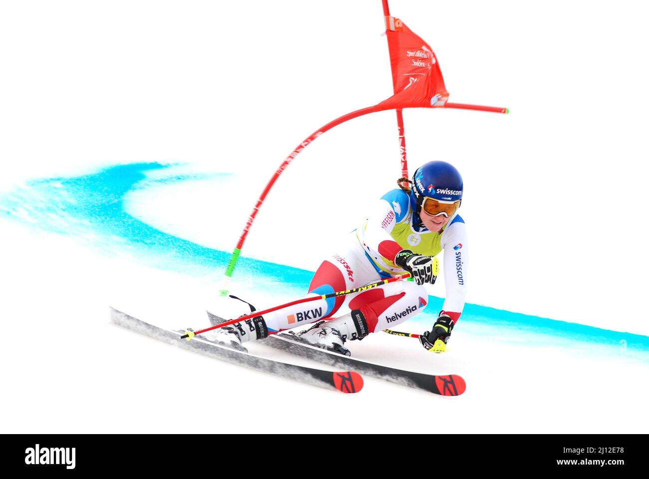 Soldeu, Andorra, Andorra. 19th Mar, 2022. Swiss alpine skier Lorina Zelger competing on the WomenÃs Giant Slalom FIS European Cup Finals. (Credit Image: © Brisa Palomar/Pacific Press via ZUMA Press Wire) Stock Photo