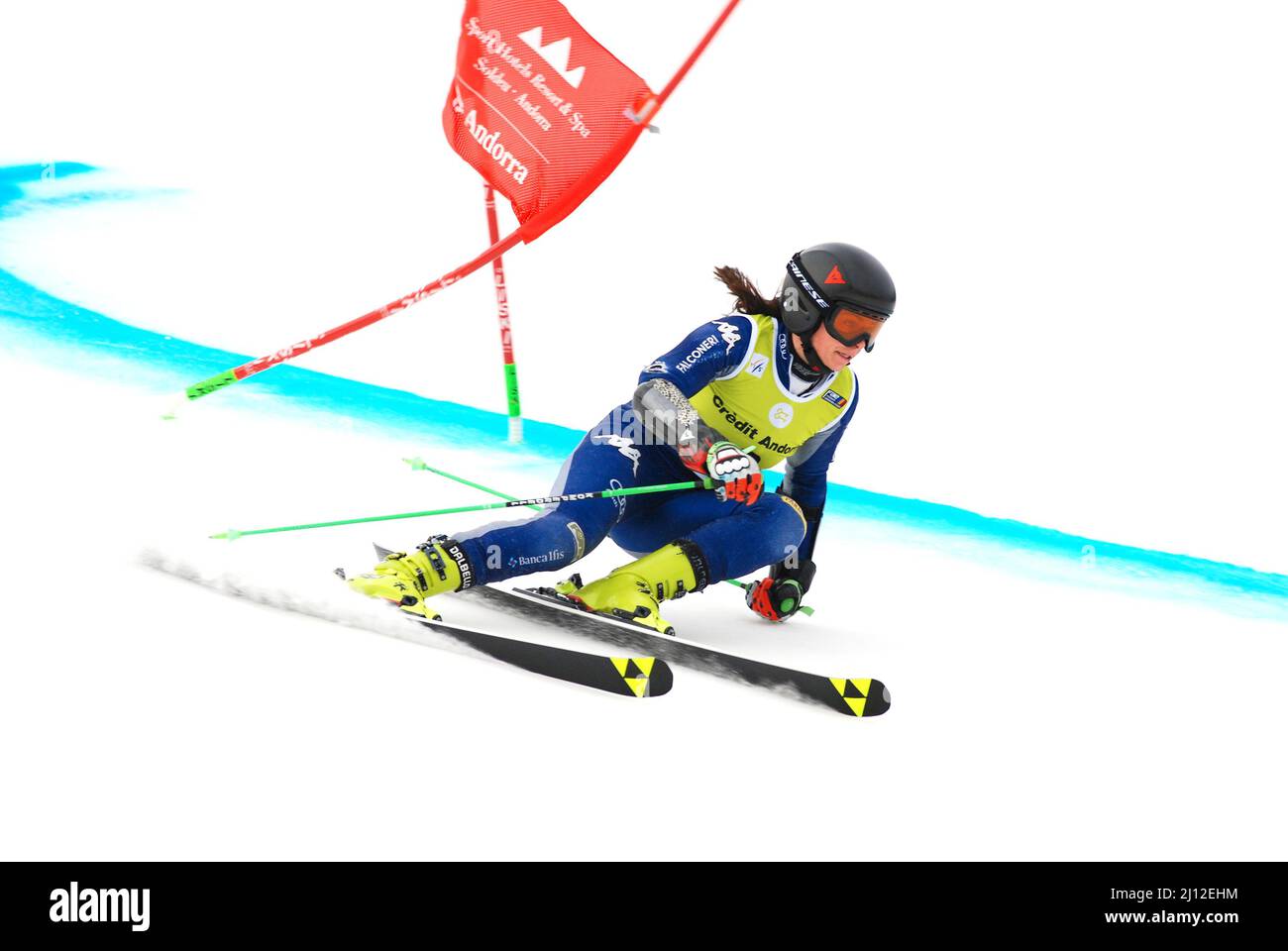 Soldeu, Andorra, Andorra. 19th Mar, 2022. Swedish alpine skier Lisa Nyberg competing on the WomenÃs Giant Slalom FIS European Cup Finals. (Credit Image: © Brisa Palomar/Pacific Press via ZUMA Press Wire) Stock Photo