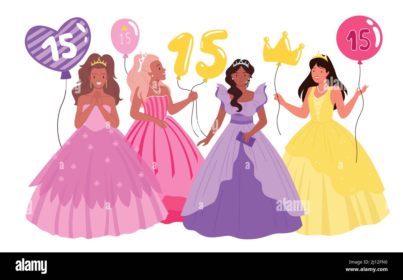 Quinceanera dresses Cut Out Stock Images & Pictures - Alamy