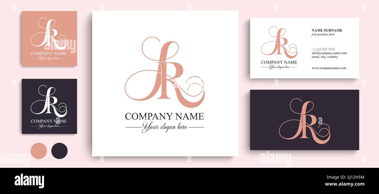 LR, RL logo or monogram. LR, RL Letters of the alphabet Initials ...