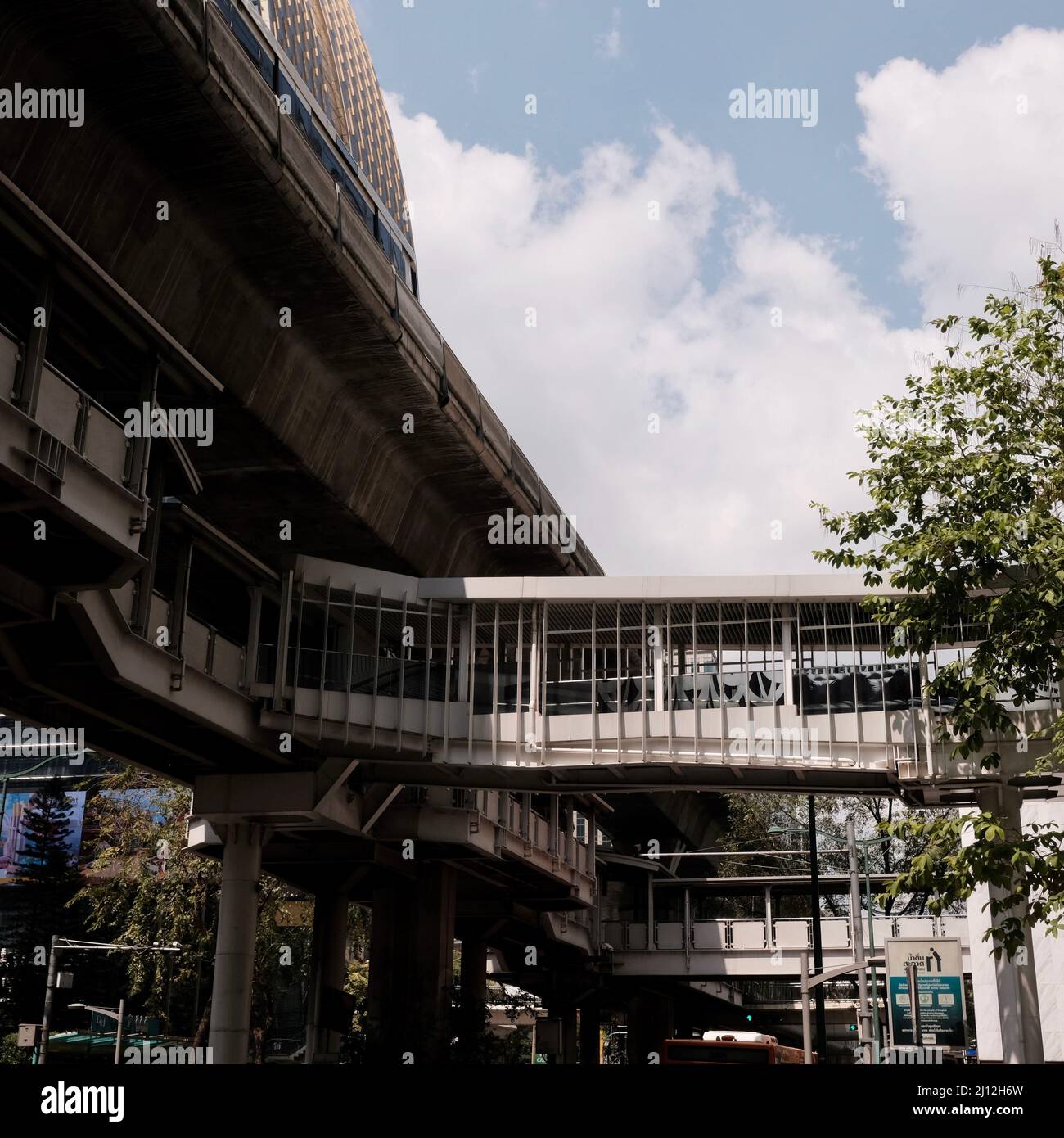 Bts Skytrain Skywalk Ploenchit Road Rama I Road Bangkok Thailand Bts Skytrain Skywalk Ploenchit Road Rama I Road Bangkok Thailand