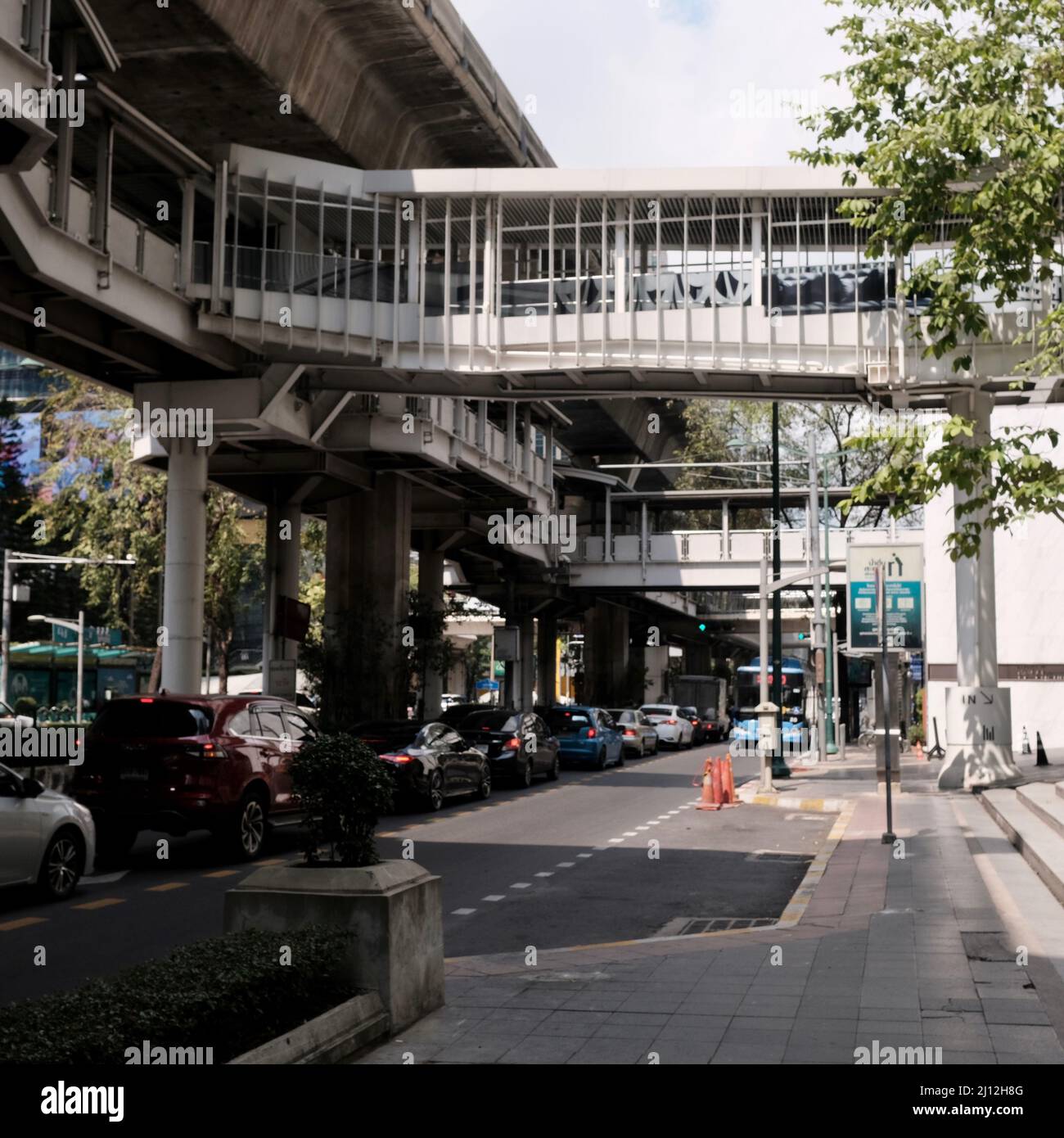 Bts Skytrain Skywalk Ploenchit Road Rama I Road Bangkok Thailand Bts Skytrain Skywalk Ploenchit Road Rama I Road Bangkok Thailand