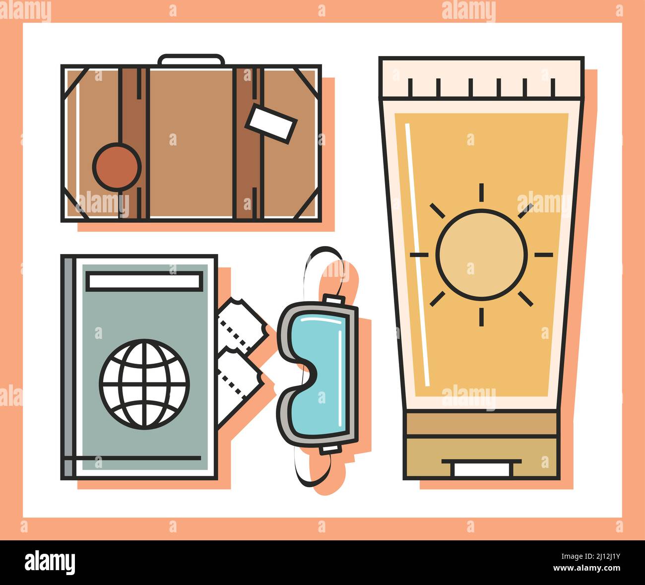 travel equipment icons Stock Vector Image & Art - Alamy