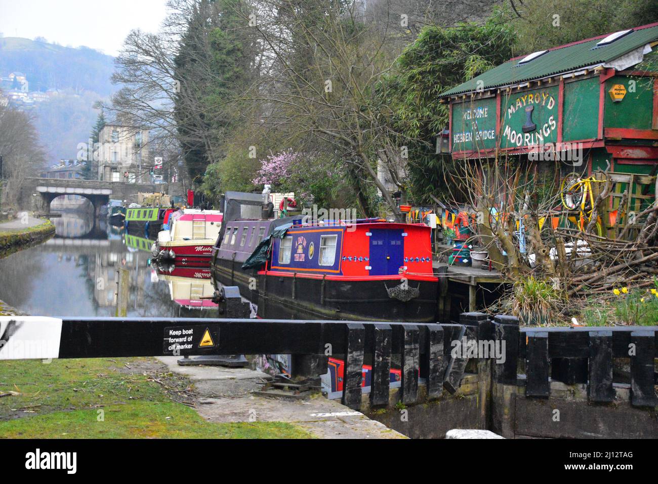 Rochdale Canal, Hebden Bridge Stock Photo Alamy