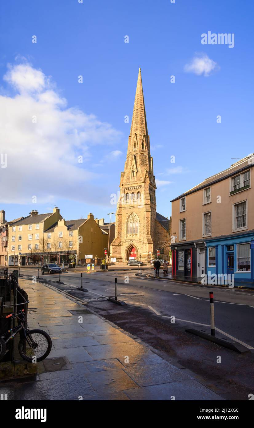 Edinburgh, Scotland, UK - Buccleuch and Greyfriars Free Church in sun Stock Photo