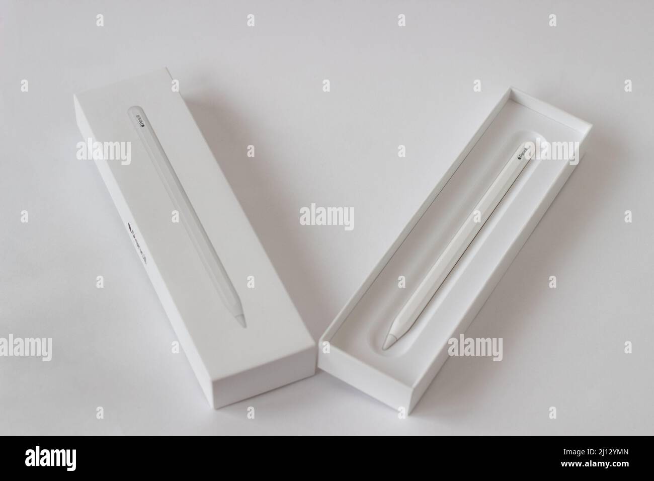 Berlin, Germany - 03.12.2022: Apple Pencil 2 stylus for working with iPad tablet Stock Photo