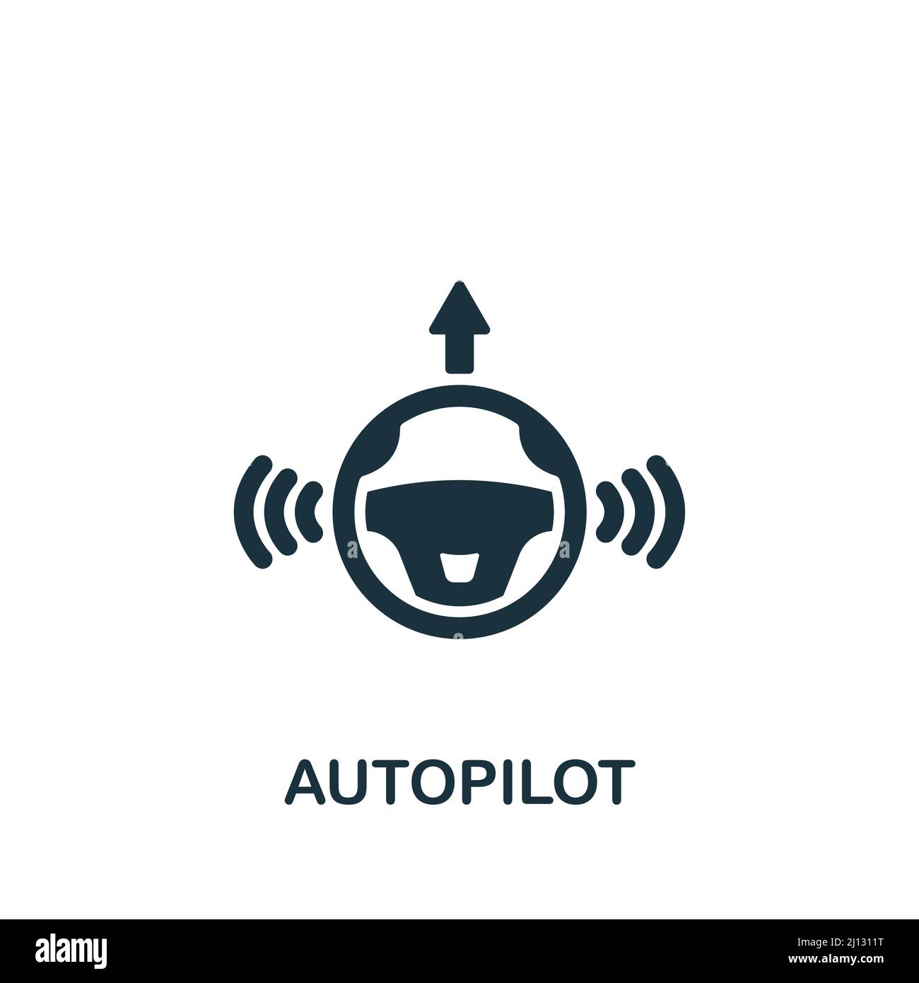 Autopilot icon. Monochrome simple icon for templates, web design and