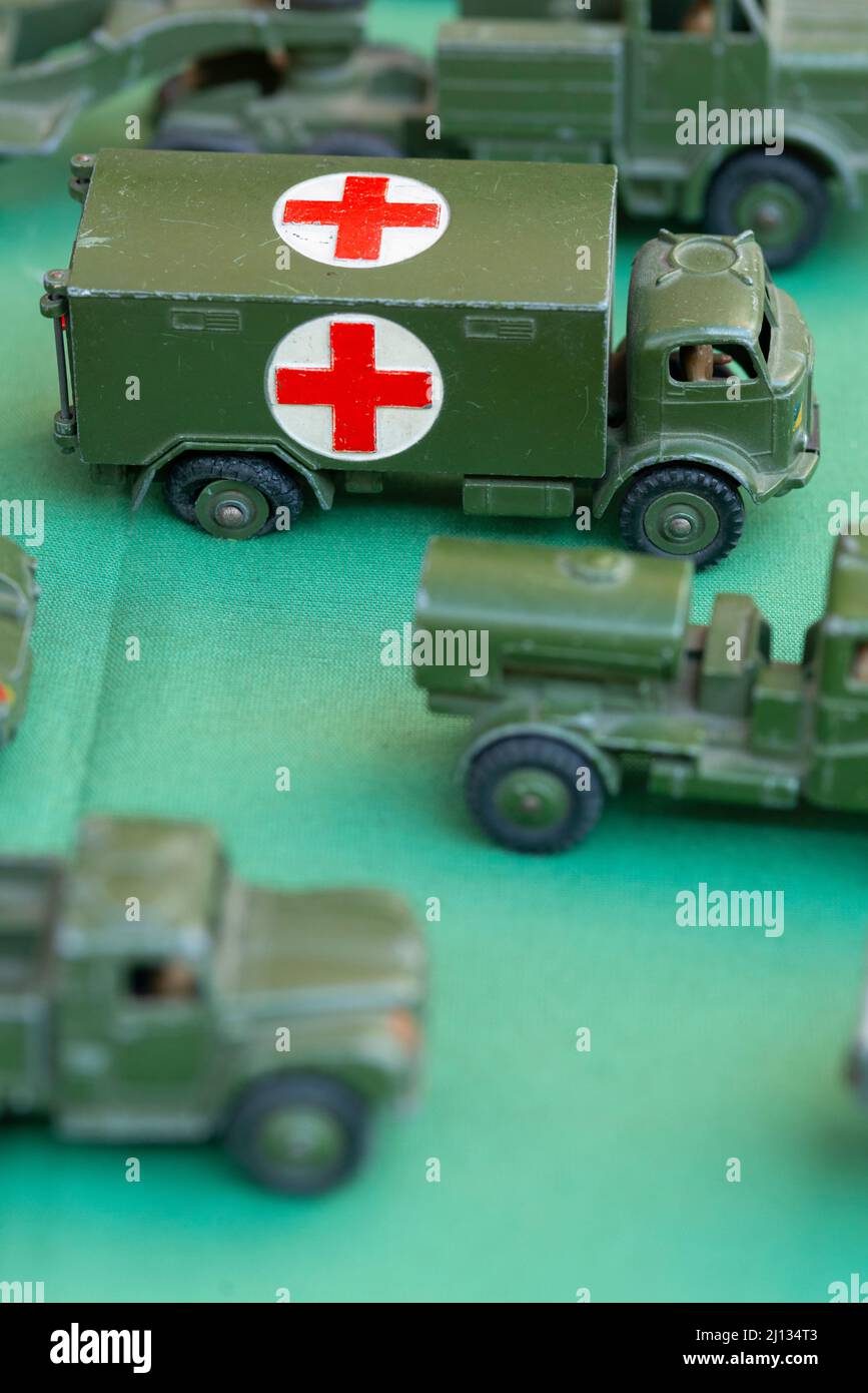 Miniature Vintage Military Vehicles Stock Photo