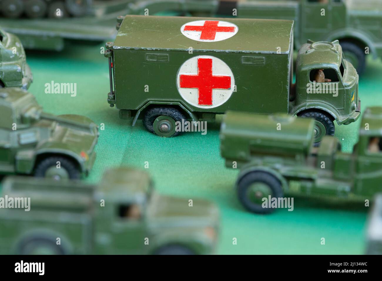 Miniature Vintage Military Vehicles Stock Photo