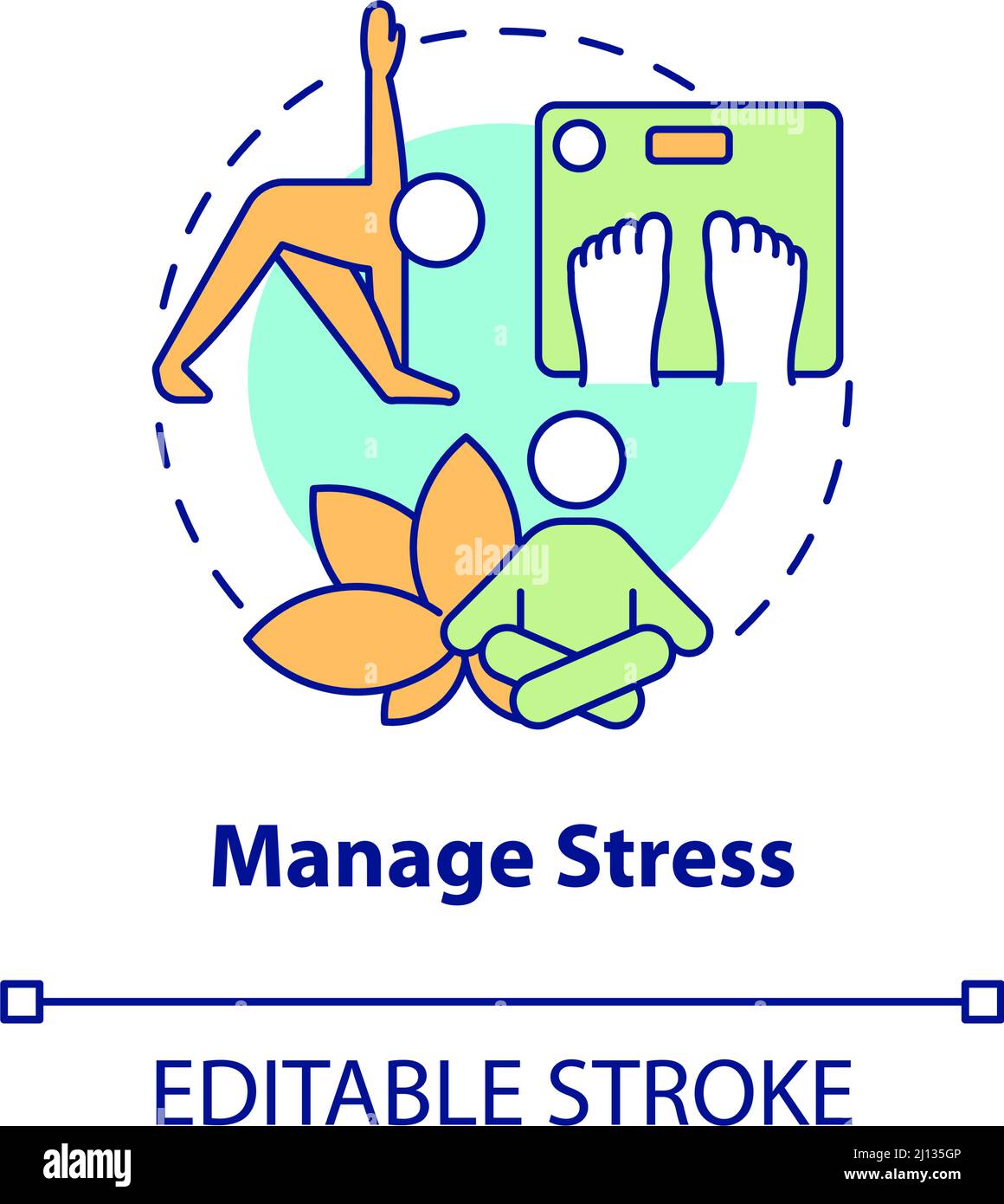 Manage stress concept icon Stock Vector Image & Art - Alamy