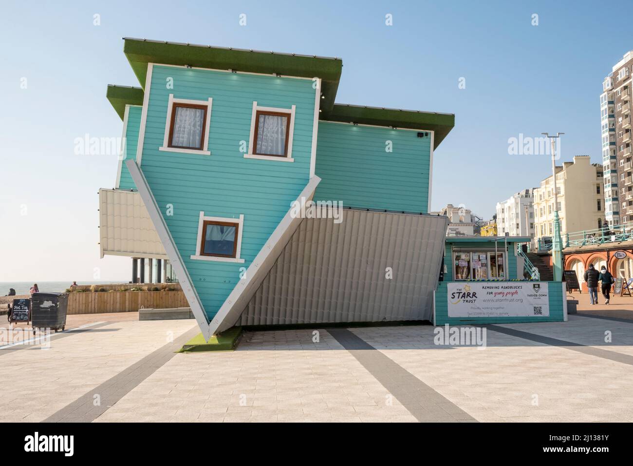 The Upside Down House in Brighton. Stock Photo