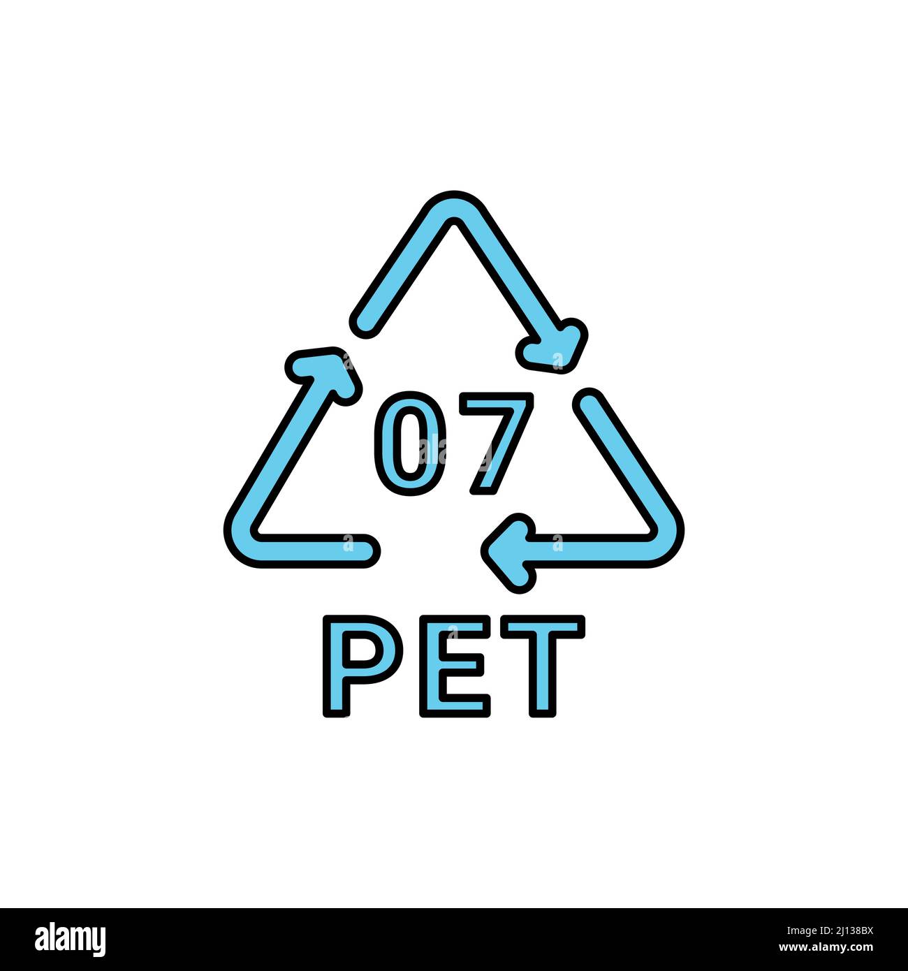 Plastic recycling code PET 07 line icon. Consumption code. Editable stroke  Stock Vector Image & Art - Alamy