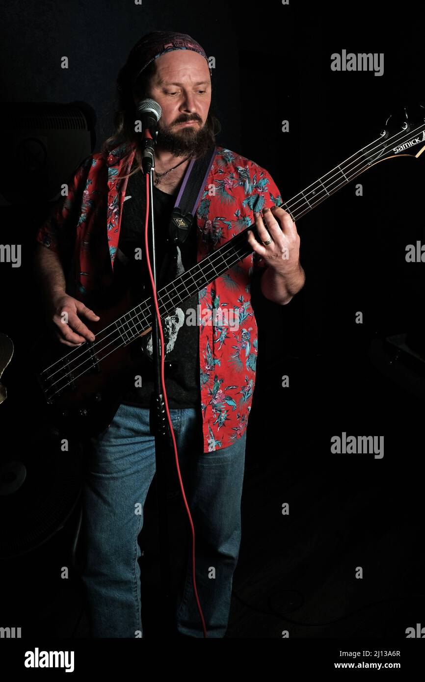 Jay Walker - Bass Guitar and Backing Vocals for SymhaTree Stock Photo