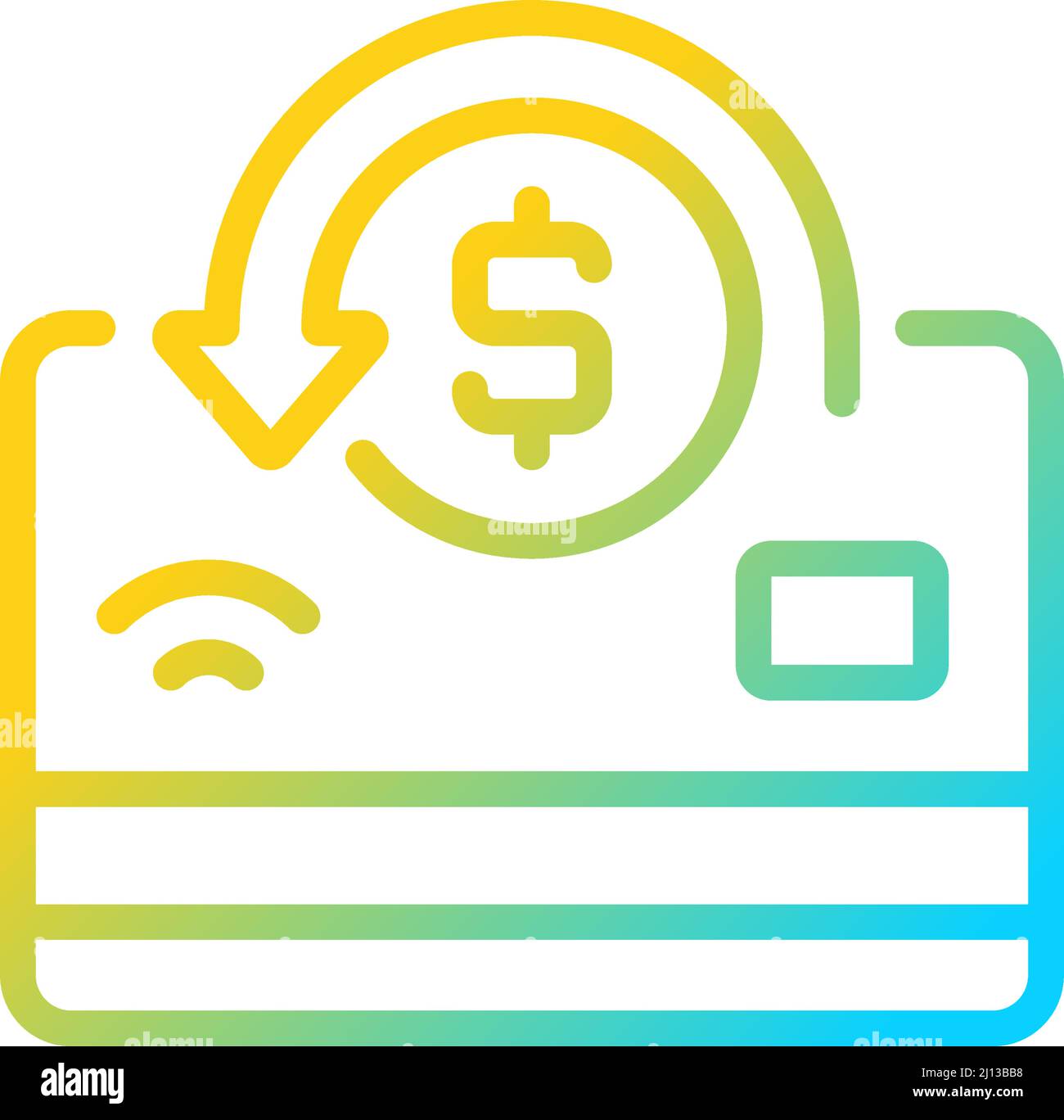 Cashback gradient linear vector icon Stock Vector