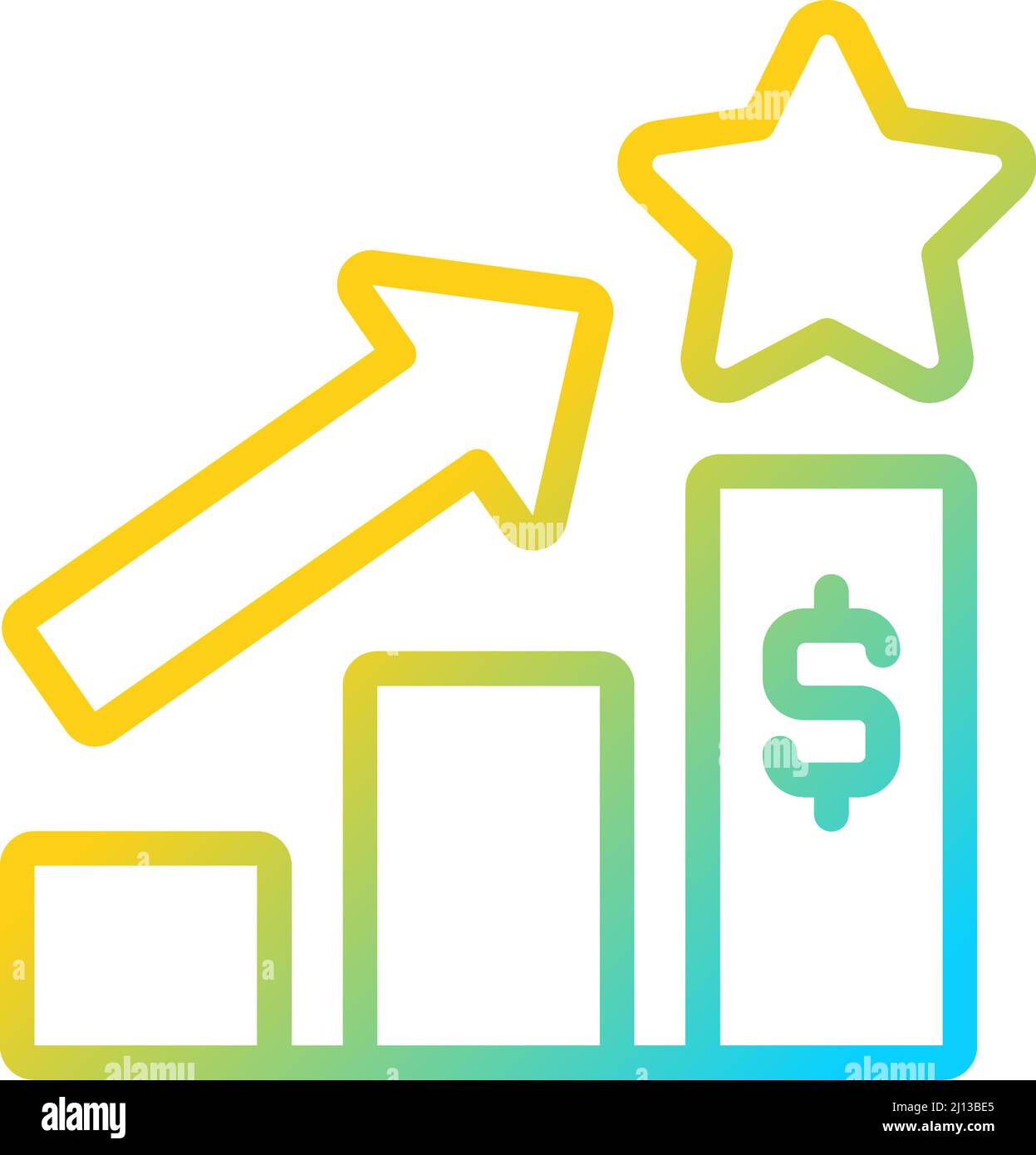 Sales bonus gradient linear vector icon Stock Vector