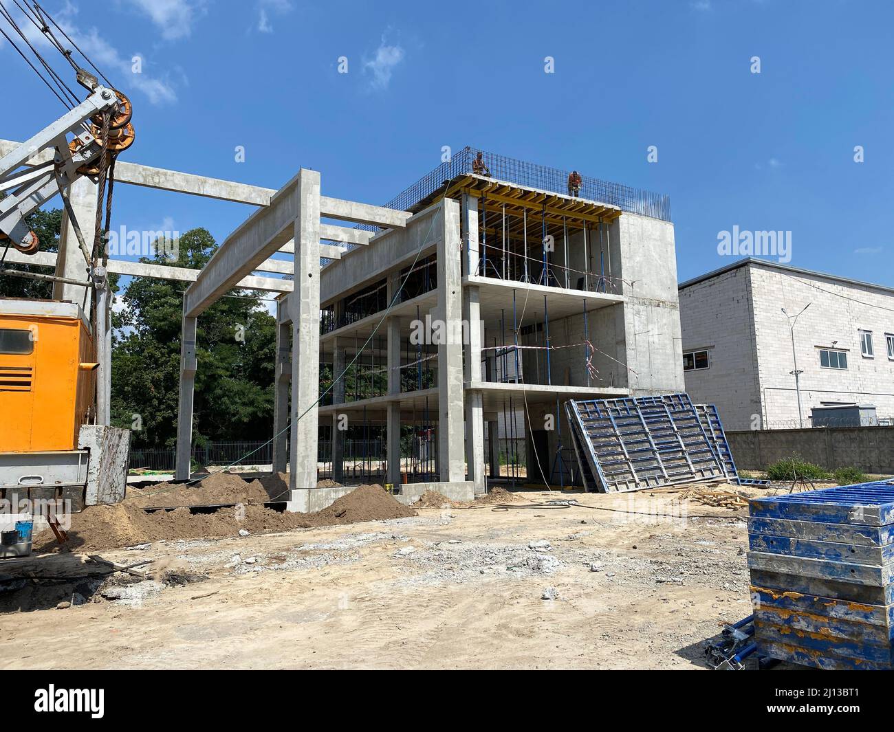 Precast concrete structures of a public building Stock Photo - Alamy