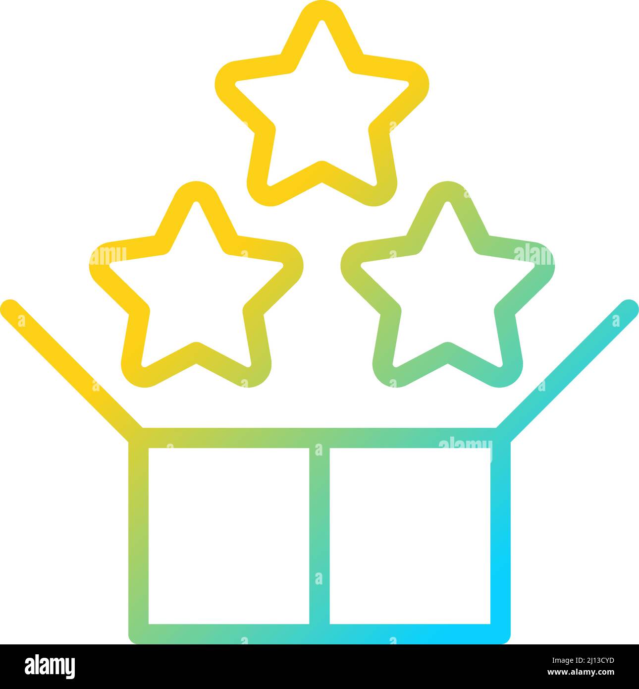 Product bundling as bonus gradient linear vector icon Stock Vector