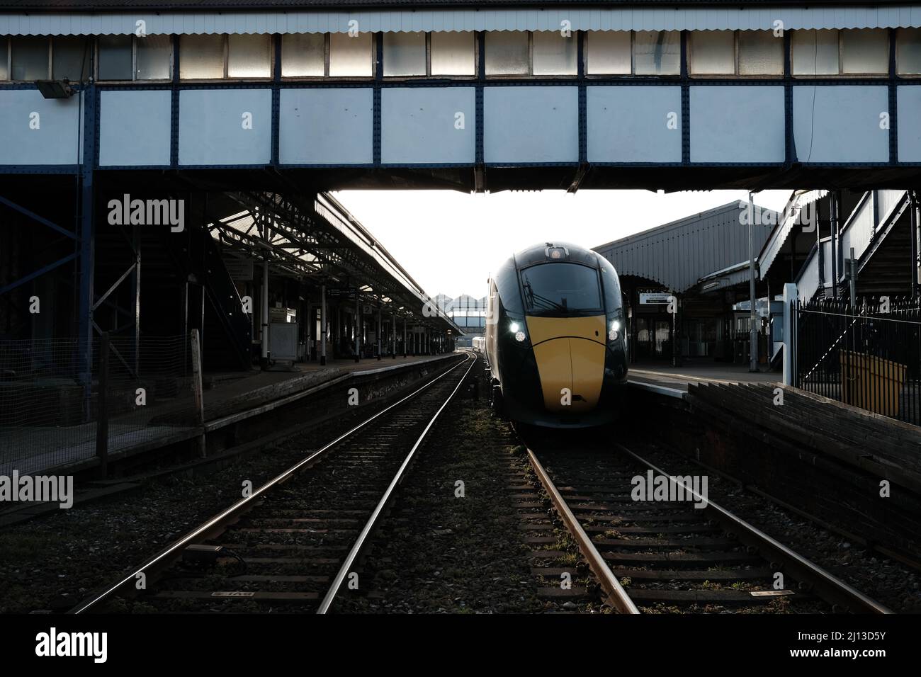 Truro train station cornwall England uk Stock Photo Alamy