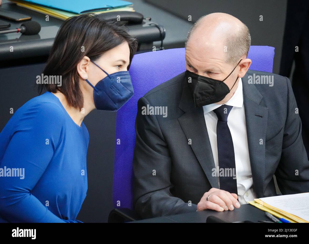 Berlin, Germany. 22nd Mar, 2022. Chancellor Olaf Scholz (SPD) and