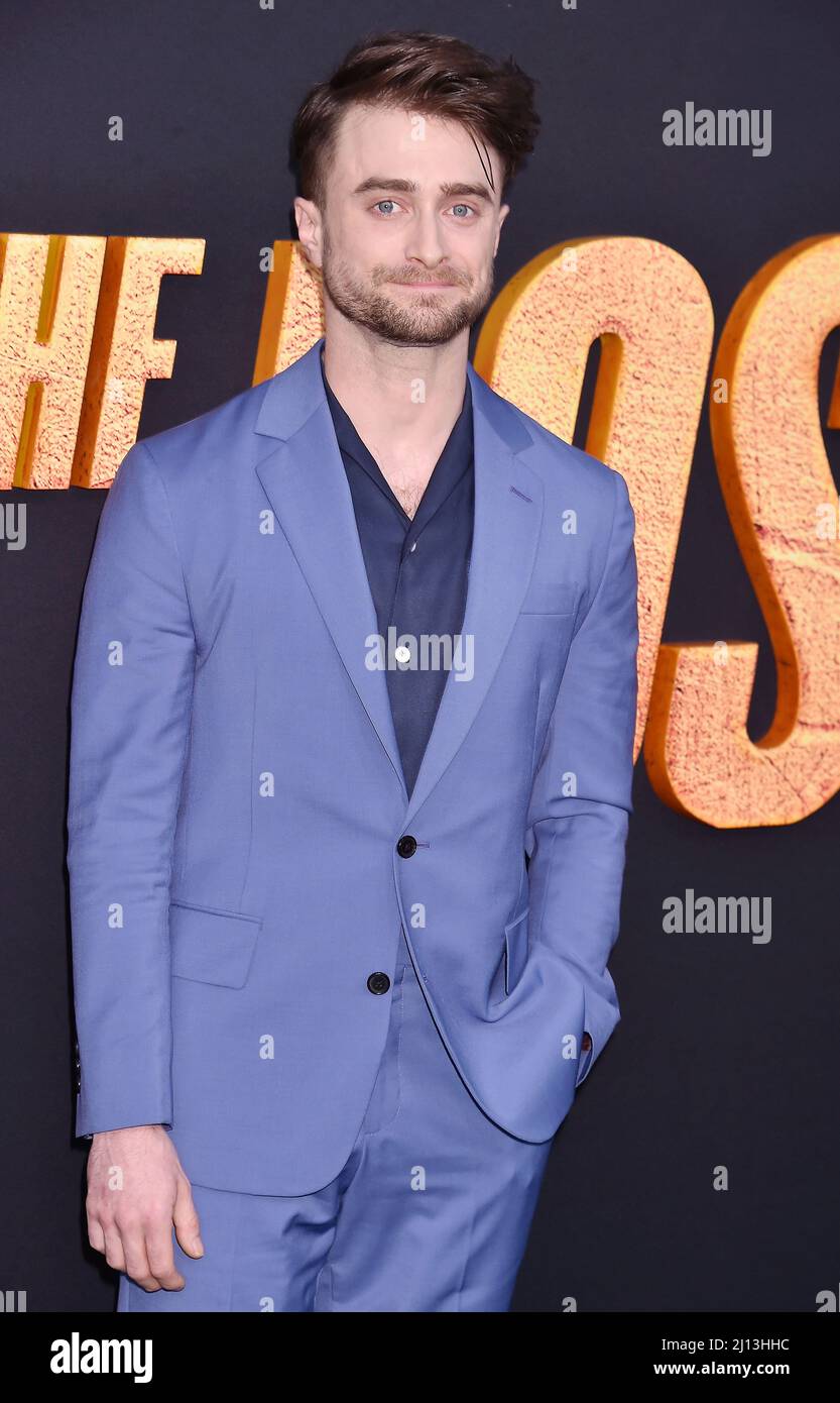 Los Angeles, Ca. 21st Mar, 2022. Daniel Radcliffe attends the Los Angeles premiere of Paramount Pictures' 'The Lost City' at Regency Village Theatre on March 21, 2022 in Los Angeles, California. Credit: Jeffrey Mayer/Jtm Photos/Media Punch/Alamy Live News Stock Photo