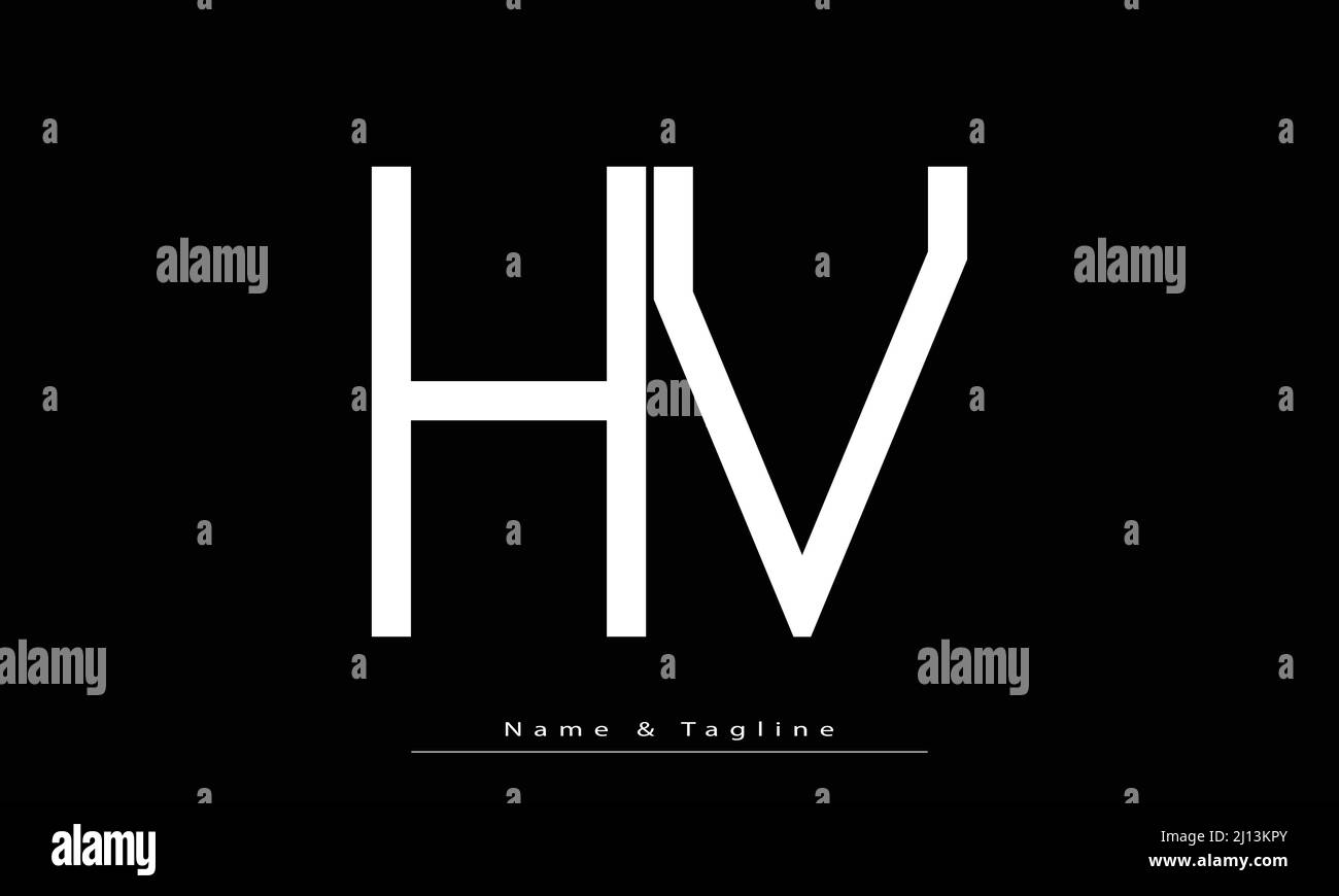 Alphabet letters Initials Monogram logo HV , VH Stock Vector Image ...