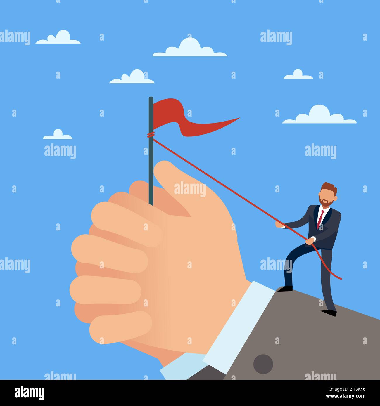 Boy pulling rope Stock Vector Images - Alamy
