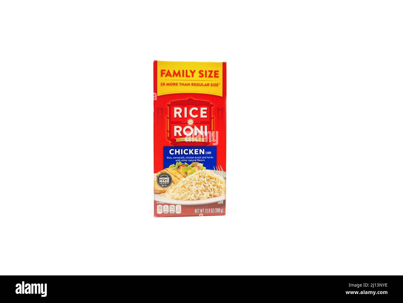 Rice a Roni Chicken Flavored Rice Mix - Family Size Stock Photo