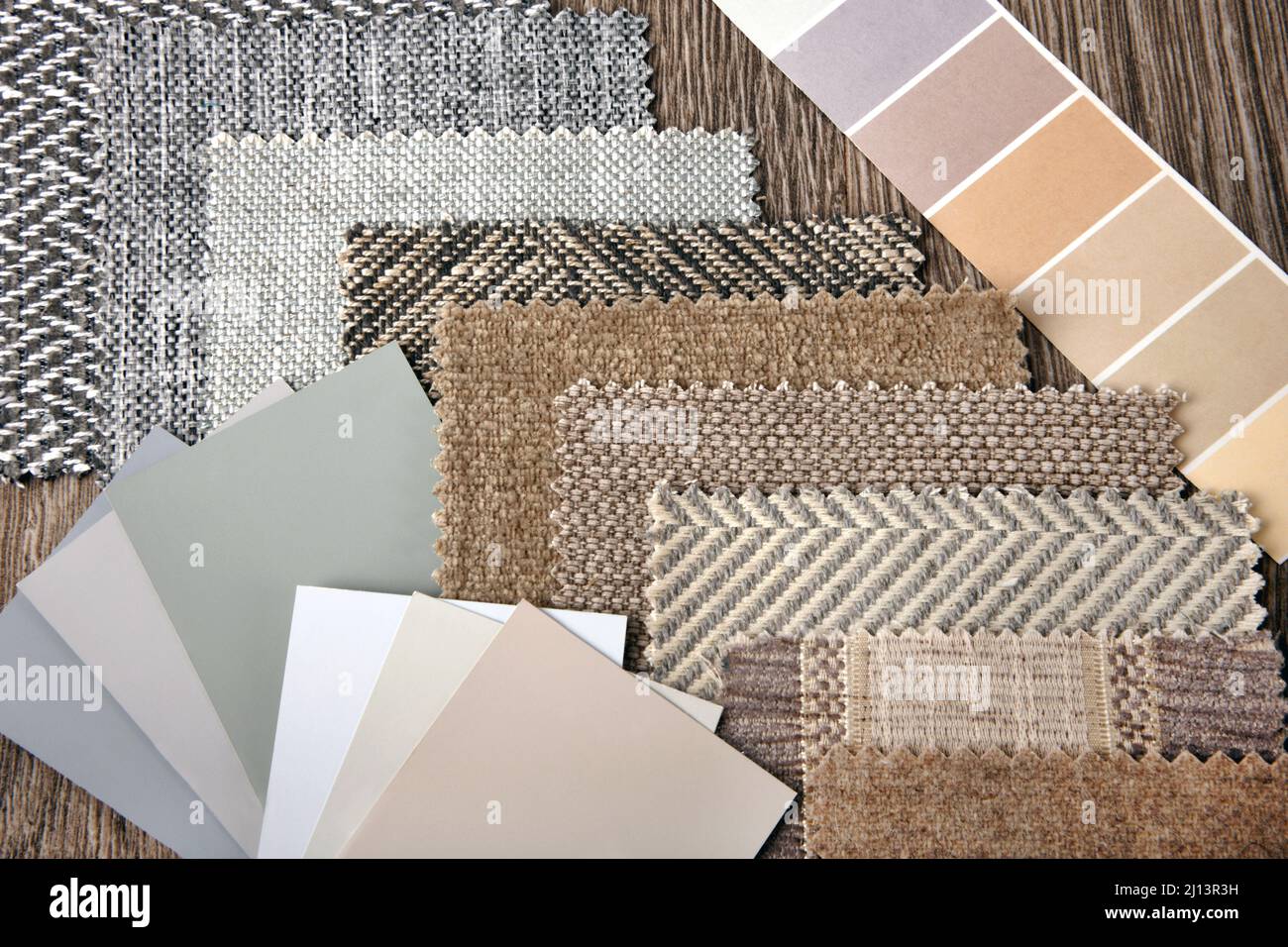 close up of the beige grey brown upholstery fabric texture and color