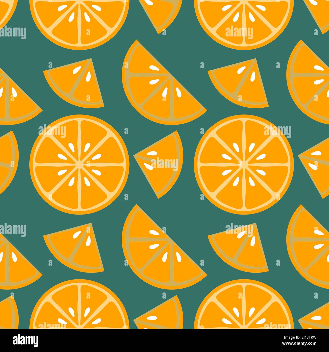 Summer fruit seamless lemon orange pattern for textiles and packaging ...