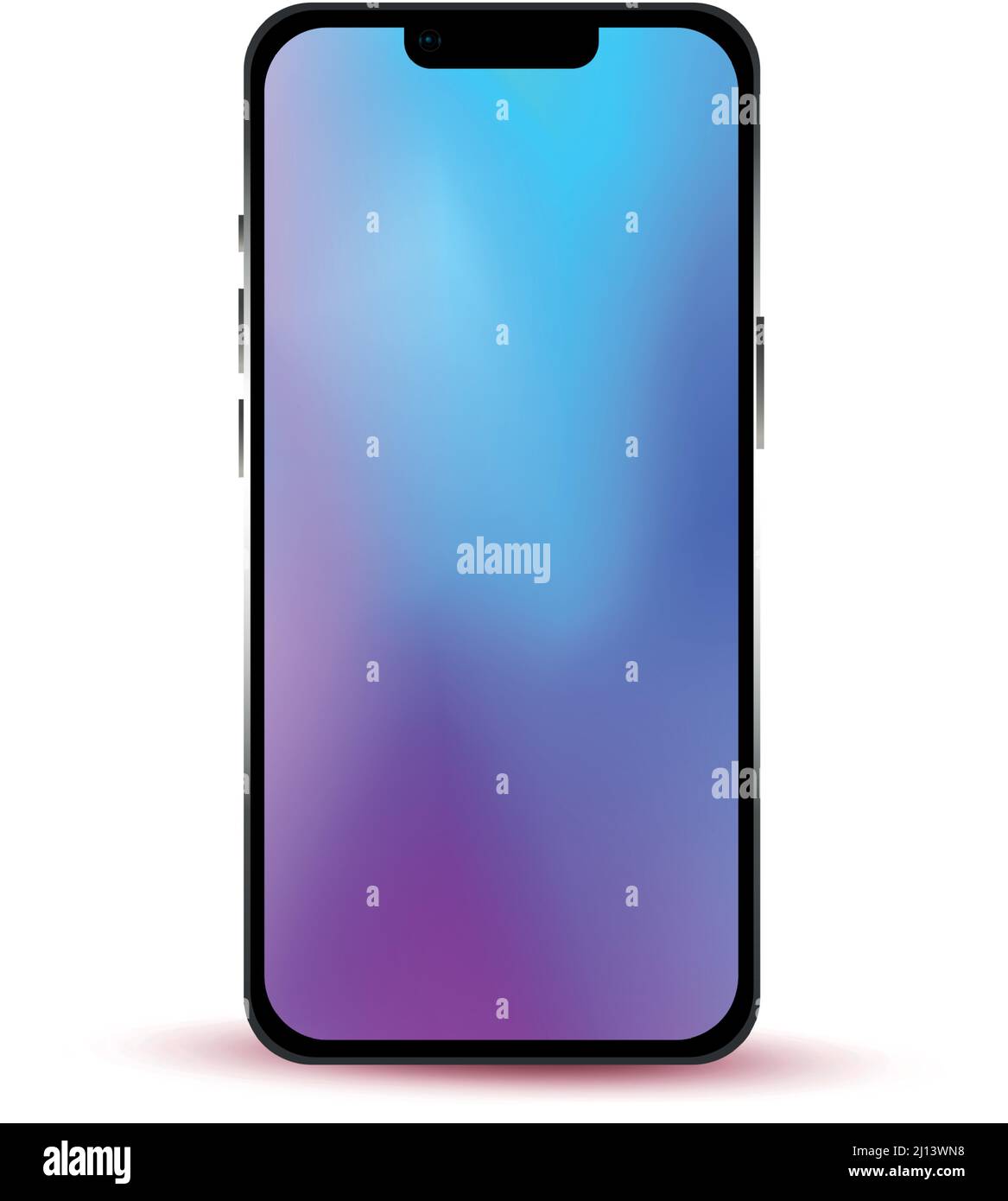 Modern black smartphone isolated on white background - Vector ...
