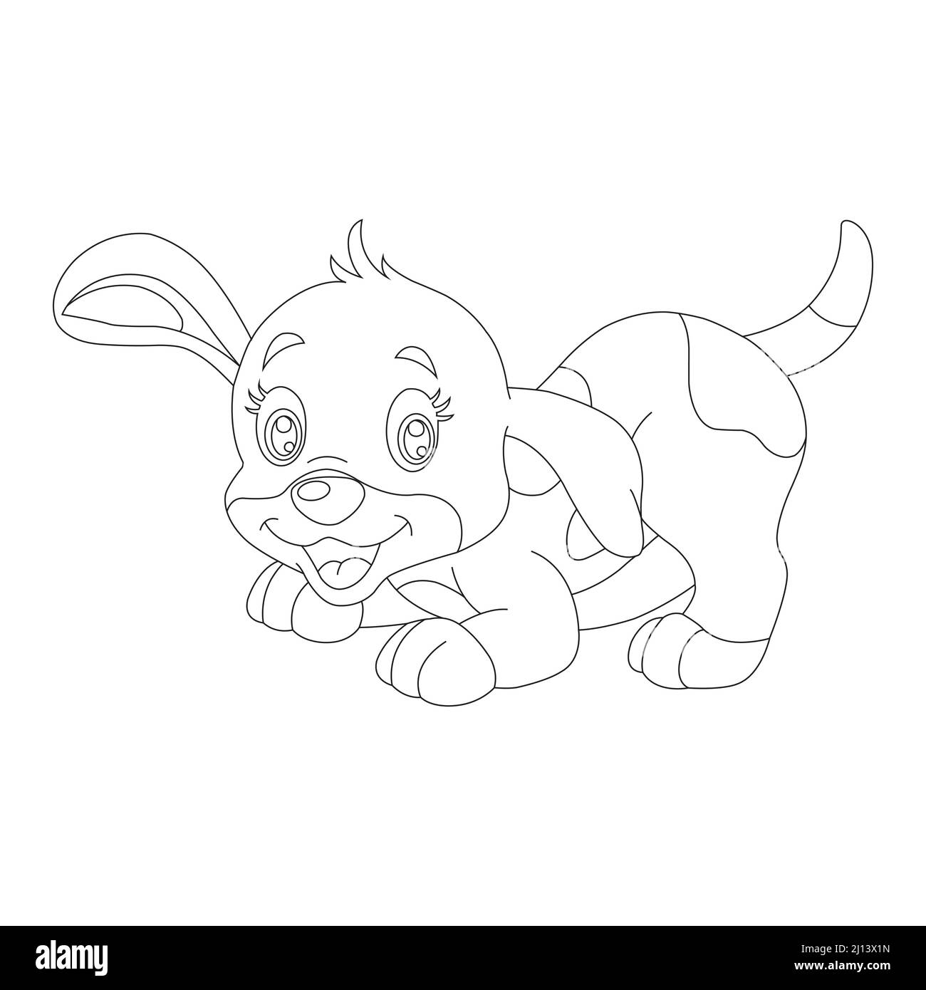 Cute puppy dog outline coloring page for kids animal coloring book cartoon vector illustration Stock Vector Image & Art - Alamy Cute puppy dog outline coloring page for kids animal coloring book cartoon vector illustration Stock Vector Image & Art - Alamy