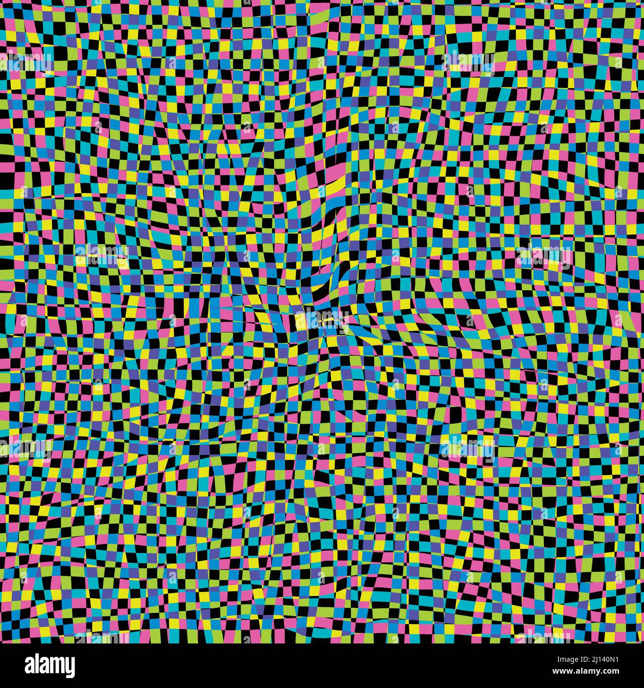 Abstract repeating pattern tile made of small multicoloured elements Stock Photo