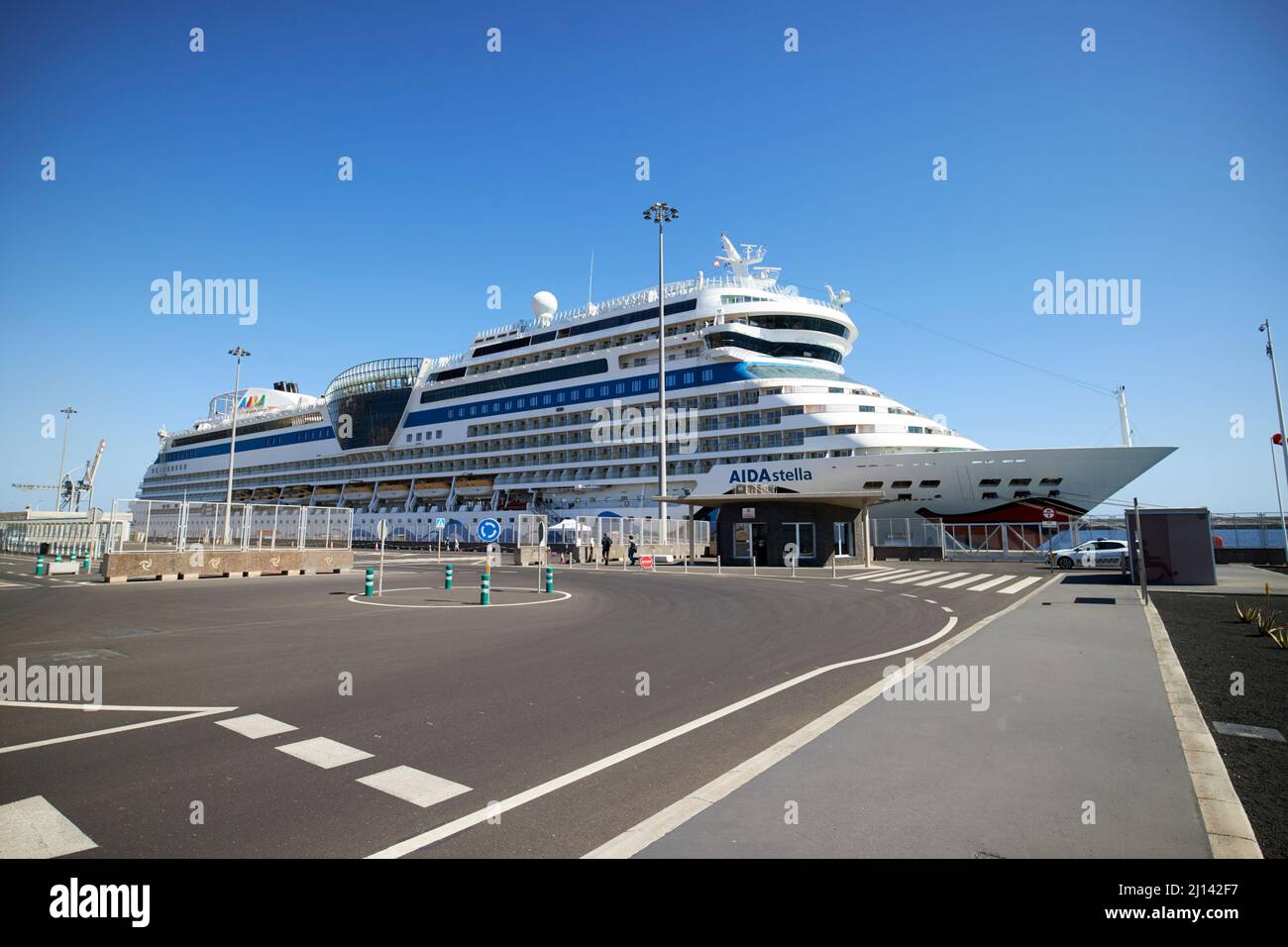 aida stella cruise ship berthed at arrecife lanzarote canary islands spain Stock Photo