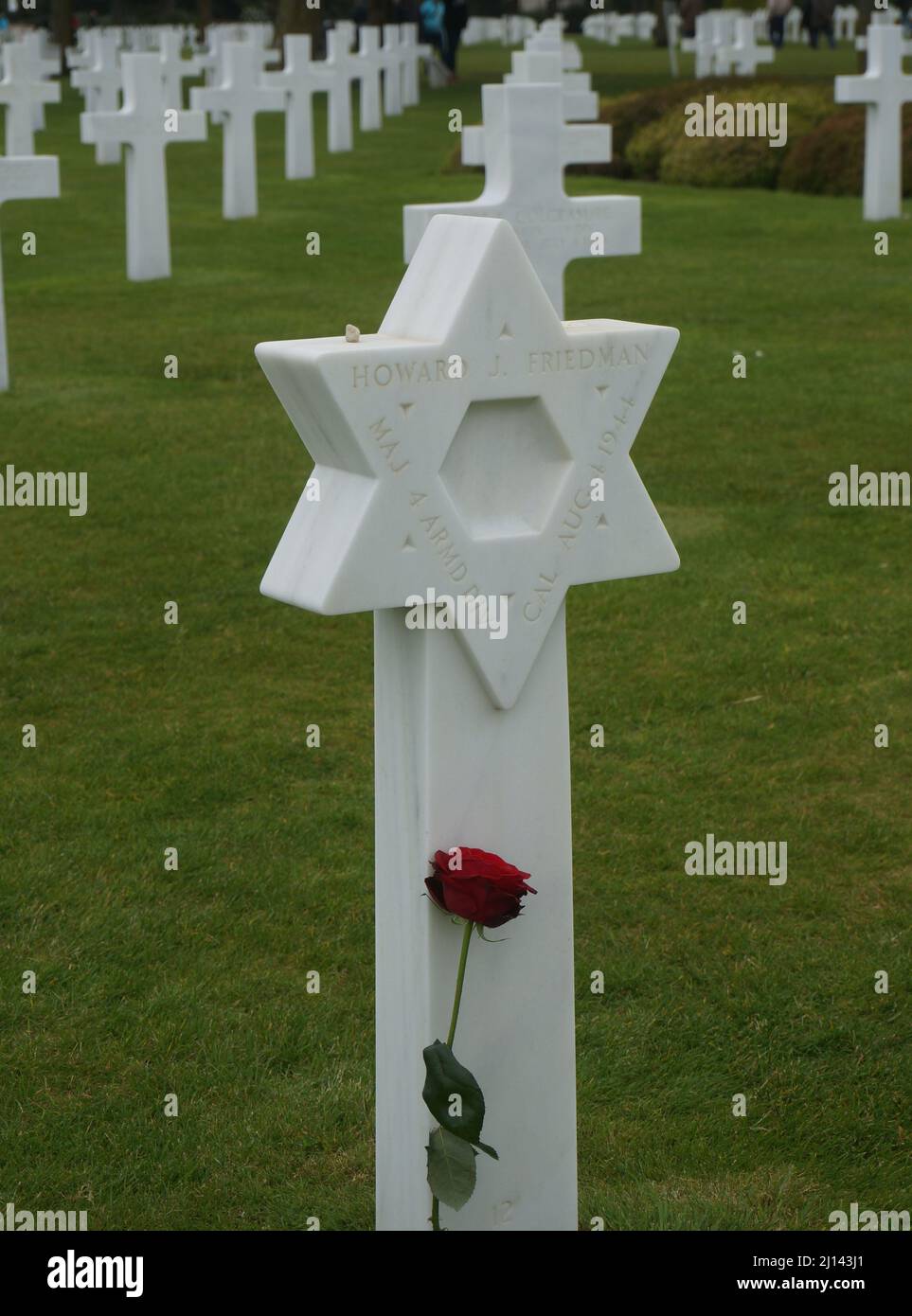 Normandy American Cemetery and Memorial Stock Photo