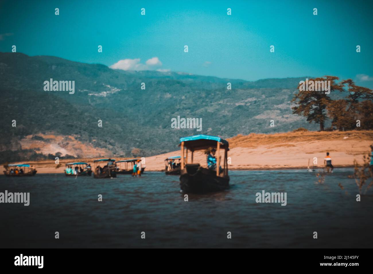 The beautiful boat on the river Stock Photo - Alamy